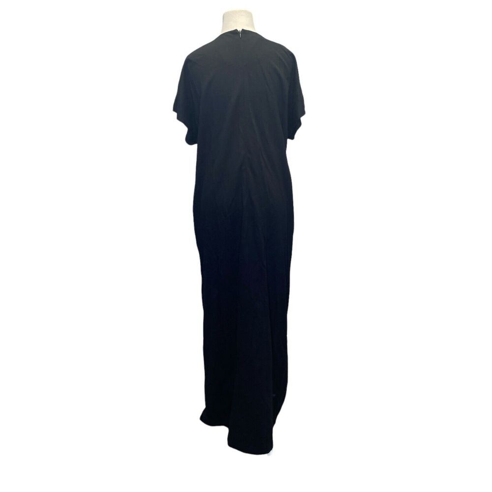 Lisa Perry Barneys Womens Maxi Dress Sz 12 Black Stretch Column‎ Pockets Career - Picture 5 of 11